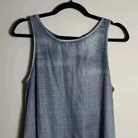 VELVET HEART Chambray Midi Dress With Pockets Size XSmall - Picture 4 of 12